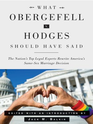 cover image of What Obergefell v. Hodges Should Have Said